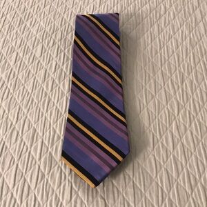 Forsyth of Canada FOC Diagonal Stripe Silk Rep Tie Purple Lavender Gold …